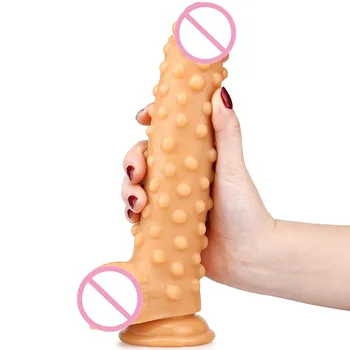 23.5 CM de Porumb, Granule, Dildo Mare Simulare Penisul Masturbari sex Feminin Fals Dick Culise Anal Plug Jucărie Sexuală