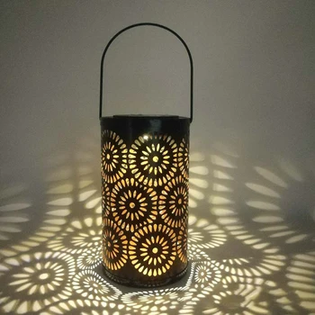 Retro LED Decoratiuni de Gradina Solara Felinar Lampa Tubulare din Fier Forjat Proiecție Grădină Arta de Lumină în aer liber, Decor pentru Curte