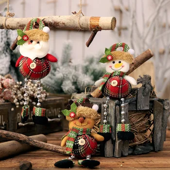 Ornamente De Craciun Mos Craciun/Om De Zapada/Elk Papusa Tesatura De Crăciun Pandantiv Xmas Decor Pentru Acasă Bradul De Crăciun Decor Navidad