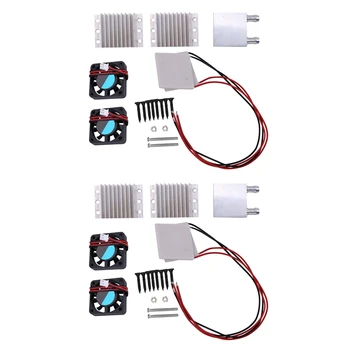 Fierbinte 2X DIY Kituri Termoelectric Peltier de Refrigerare Sistem de Răcire Racire cu Apa+ Ventilator+ 4buc TEC1-12706 Coolere