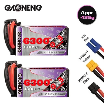 GAONENG BNG 15.2 V 6300mAh 130C/260C Acumulator LiPo Pentru Control de la Distanță Masina de Curse Piese de Schimb Cu Coajă Upgrade LiHV 4S Baterie