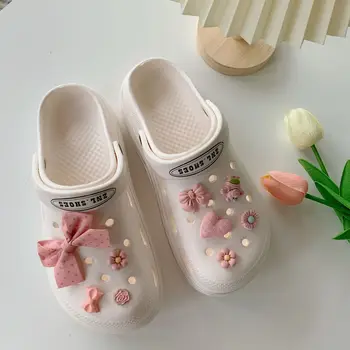 Drăguț Negru Brichete Flori Croc Farmece Pachet Designer de Pantofi Farmece DIY Podoabă Saboți Sandale Accesorii Decoratiuni