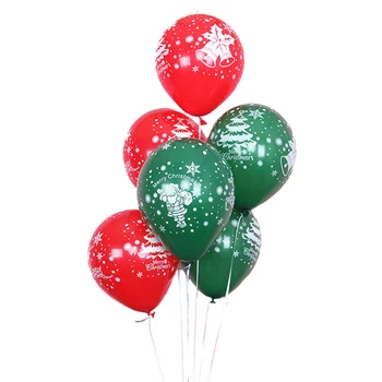 Petrecere De Crăciun Balon Balloonslatex Holidaysanta Imprimare Materiale De Umplutură Favorizează Aprovizionarea Decor Ornament Copac Agățat 