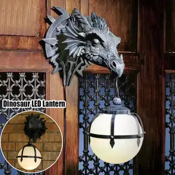 2022 Nou Decor de Halloween a CONDUS Dinozaur Agățat Lampă Felinar Stil Industrial Rășină Cap de Dragon Meserii Dragon Pendent Lampa