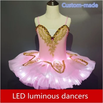 diy pentru Copii luminos fusta de balet pentru Adulți Swan sling rochie Moale Fluorescente LED Costum etapa de Creatie elemente de recuzită