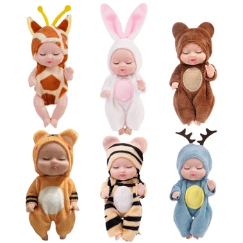 Simulare Baby Doll 6pcs/set Dormit Baby Dolls 11*5CM Nou-născutului Baby Doll Realist Copil Corp Moale Păpuși