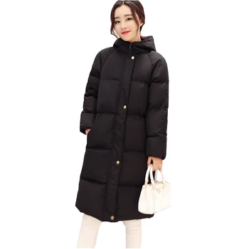 2022 toamna iarna Doamna cald în jos jacheta femei vrac Chic coreean pâine haine peste genunchi groase de iarnă palton lung femeie