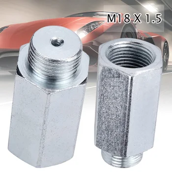 Din Oțel inoxidabil Pentru Hidrogen Decat O2 Extender Distanțier Argint Accesorii Auto 1buc M18x1.5 O2 Senzor De Oxigen Extender Spacer