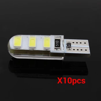 10buc Super Calitate 6 LED-uri SMD 5630 Erori 194 168 W5W Universal Parcare Auto LED T10 LED-uri CANBUS T10 LED-uri Auto Lumina Partea