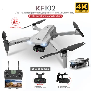 KF102 RC Drone cu Camera HD 4K GPS 2-Axa Anti-Shake Gimbal Profesional de Control de la Distanță Quadcopters 5G WiFi FPV Jucării în aer liber