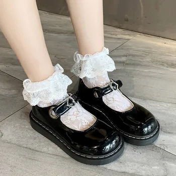 2020 Primavara Toamna Fete Lolita Pantofi Piele Femei Pantofi Mary Janes Platforma Femeie Apartamente Rotund Toe Pantofi Doamnelor Negru
