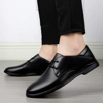 Barbati din Piele Pantofi Casual Brand de Lux Moale Oxfords Bărbați Respirabil Dantela-up Mocasini Barbati Rochie de Mireasa Pantofi italieni