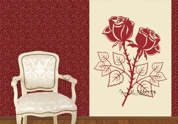 Elegant rose Autocolant de Perete Flori de Decorare Dormitor Fata Nurery Perete Decal Culori Diferite de Fundal de Artă Living LA191