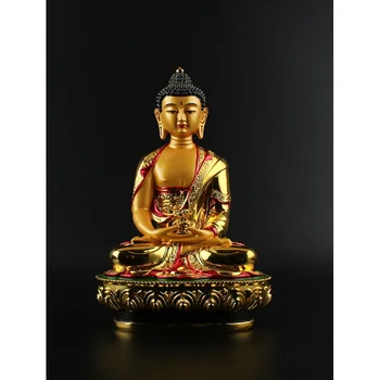 Tibet Amitabha Buddha Statuie Culoare Rășină Sculptura