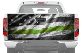 Steagul American Patriotic Armata Verde Militar Linie Subțire Camion Hayon Grafică Spate Decal Autocolant Auto Folie De Vinil Pickup