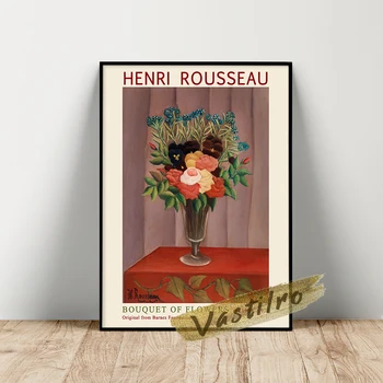 Henri Rousseau Muzeul Expoziție De Postere, Buchet De Flori, Pictura In Ulei, Flori Vintage Frunze De Printuri, Rousseau Plante Decor De Perete