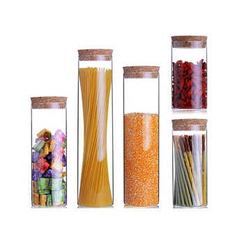 5 Buc/set Transparent borcane de sticlă de Etanșare borcane de depozitare Cereale Sticle spice borcan de stocare de bucatarie cutii Depozitare Bucatarie Organizare