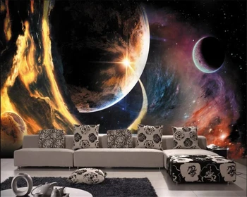 Tapet personalizat 3d murală univers, planetă, spațiu interstelar TV tapet de fundal de decor acasă papel de parede tapet