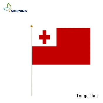 DIMINEAȚA steagul personalizat Tonga mână steagul fluturand steagul 14x21cm mână steagul cu polul sport acasă decorare