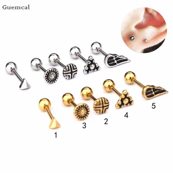 Guemcal 2 buc Hot-vânzare Creative din Oțel Inoxidabil Geometrice Ureche Osoase Unghii Piercing Bijuterii