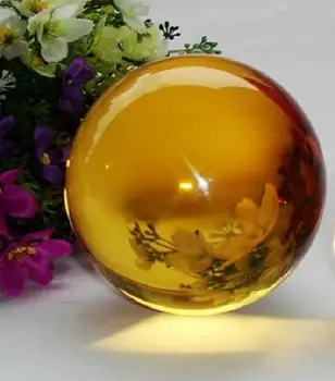 Glob de cristal 6cm Galben k9 Minge de Sticlă de Cuarț Roz de Cristal de Vindecare Mingea Sfera Pentru Decor Acasă cel Mai bun Cadou Pentru un Prieten