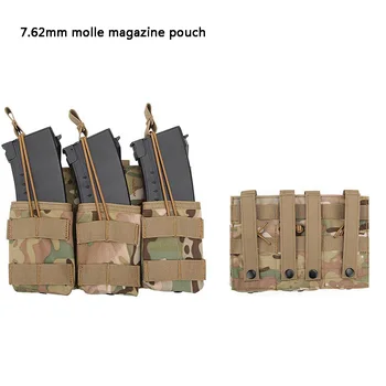 Tactic 7,62 MM, Dublu, Triplu Molle Revista Geanta Pentru AK AR M4 Pușcă AR15 Mag Husă de Vânătoare Paintball Militare Nailon Instrument Husă