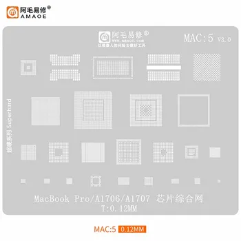 Amaoe MAC1-9 BGA Reballing Matrita pentru SR23G SSD Hard Disk DDR A1534 A1706 A1707 CPU Chip de Lipire Reballing Ace Tin de Plante