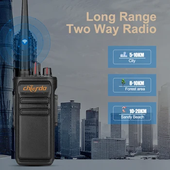 10W Rază Lungă de Walkie-Talkie Chierda CD17 Walkie Talkie Reîncărcabilă Portabil Doi-way Radio Ham Radio UHF VHF Pentru Vânătoare