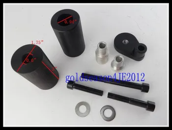 Cadru negru Slider Carenaj Protectori Nu Taie Pentru Suzuki GSXR GSX-R 600 750