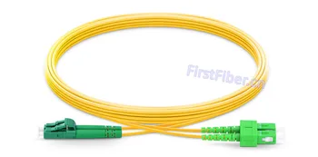FirstFiber 15m LC APC SC APC G657A 2 nuclee Duplex Patch-uri de Fibre Cablu, Jumper, Patch Cord 2.0 mm PVC OS2 SM Îndoiți Insensibil