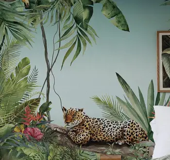 beibehang personalizate Asia de Sud-est animal leopard Murală Pastorală Dormitor imagini de fundal Canapea Camera de zi cu TV Fotografie de Fundal Tapet
