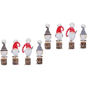 Holdertable Crăciun Titularii Clip Locul Memo Desktop Numărul De Decorare Standuri Gnome Numele Decoratiuni Gnomi Nordic Foto Mini