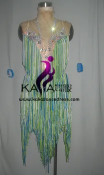2014 Nou Stil!KAKA-L140219,Femei latine Dans Purta,Franjuri Salsa Rochie de Tango, Samba, Chacha, Rumba Rochie de Dans Latin De vânzare