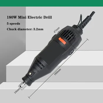 180W 260W Electric Gravură Dremel Mini Drill mașină de șlefuit cu Viteză Variabilă Instrument Rotativ cu Scule electrice accesorii