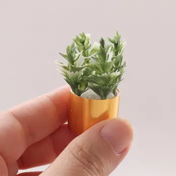 Trendy Artificiale Mini-Magazinul De Plante Cu Ușurință Decor Mini Simulare Ghivece Cu Plante In Miniatura Artificiale Plante Verzi