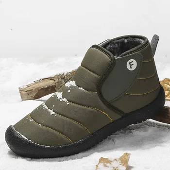 De Dimensiuni Mari 35-48 Bărbați Femei Iarna Zapada Ghete Garnitură De Pluș Ține De Cald Cizme Glezna Cupluri Adidași Pantofi Casual Rezistent La Apa Cu Rachetele De Zapada