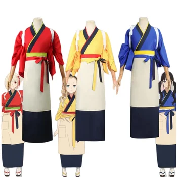 Anime Film Lycoris Recul Cosplay Nishikigi Chisato Takina Inoue Kurumi Femei, Kimono Dress Șorț Centura Costume De Halloween Cadou