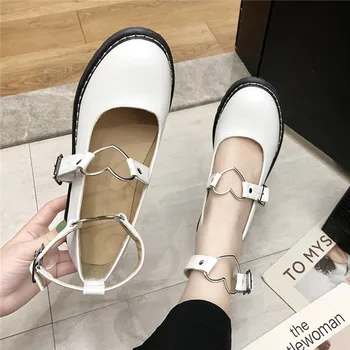 2020 Nou Japonez retro catarama cu cap rotund fund gros Student Lolita Pantofi JK Uniformă pantofi transport gratuit-Un