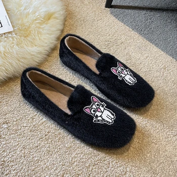 BKQU de Iarnă, Studenții de sex Feminin coreeană Versiunea 2023 Pluș Pantofi de Pluș Moale Jos Toate-meci Beanie Pantofi Cald pentru Femei Pantofi de Bumbac