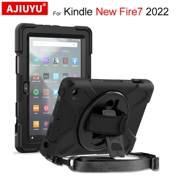Caz Pentru Kindle De Foc Nou 7 2022 7.0 Inch Fire7 De Acoperire Corp Plin Protecție La Șocuri Caz Pentru Kindle Fire 7 Cu Curea De Umăr