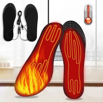 USB Electrice Incalzite Tălpi Femei Bărbați Încălzit Tălpi de Pantofi de Iarnă Sport în aer liber, Picioare, Tălpi interioare de Încălzire Încălzirea Picior Pad Picioarele Calde