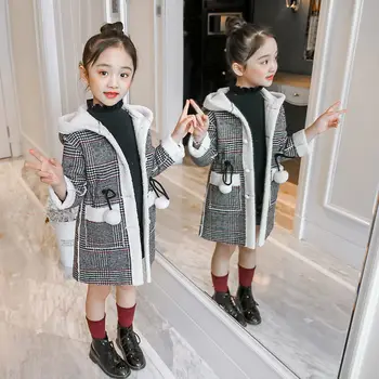 Fete De Iarnă Lână Haine Copii Moda Gros De Catifea Caldă Hanorace Pentru Copii Fata Copii Bumbac Îmbrăcăminte Haine De Adolescent Doorout