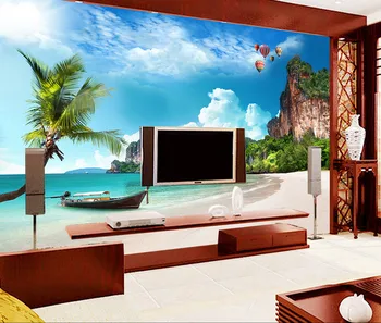 3D personalizat Fotografie Tapet Dormitor Seascape Beach Peisaj Camera de zi Canapea Fundal Decor Acasă Pictura