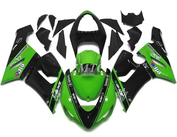 4Gifts Nou ABS Motocicleta Carenajele kituri potrivit Pentru Kawasaki Ninja ZX-6R ZX6R 636 2005 2006 05 06 Caroserie Set Verde Negru