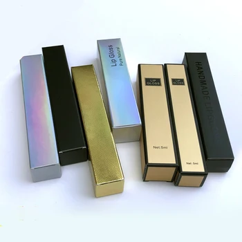 100buc Aur/Laser Luciu de Buze Cutie Neagră de Hârtie Cutii de Cadouri Artizanat Ruj Cutie Kraft Cosmetice de Ambalare Cutii de Carton