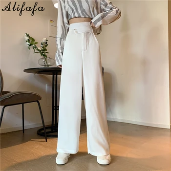 Pantaloni De Trening Femei Haine Pantaloni De Moda Streetwear Stil Coreean Largi Picior Harajuku Baggy Negru De Talie Mare Vintage