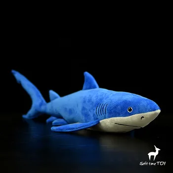 Moale jucărie de pluș drăguț Marin viața reală rechin albastru papusa de plus model jucarii pentru copii cadouri de vacanță
