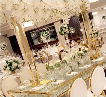 cadru floral dreptunghiulară cadru metalic flori de nunta suport de masă centrală decor nunta