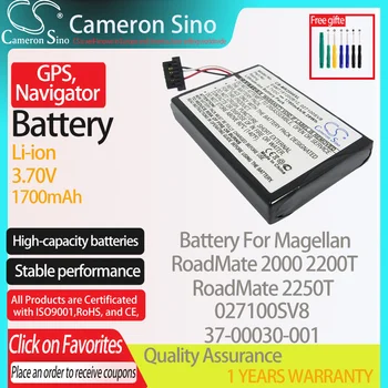 CameronSino Baterie pentru Magellan RoadMate 2000 RoadMate 2200T RoadMate 2250T se potrivește Magellan 027100SV8 GPS,Navigator baterie 3.70 V