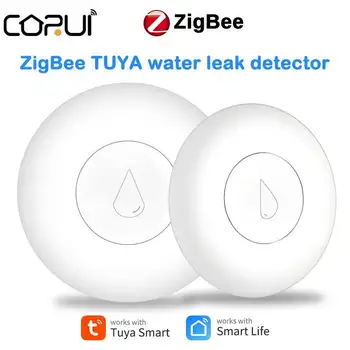 CORUI Tuya ZigBee Inteligent Apă Senzor Detector de Scurgeri de Inundații Scurgeri de Apă Alarma Casa Inteligentă Funcționează Cu Tuya Zigbee Hub